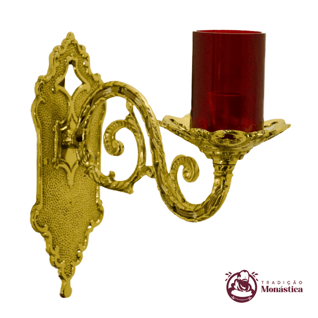 Lâmpada Do Santíssimo Dourada De Parede - Bronze